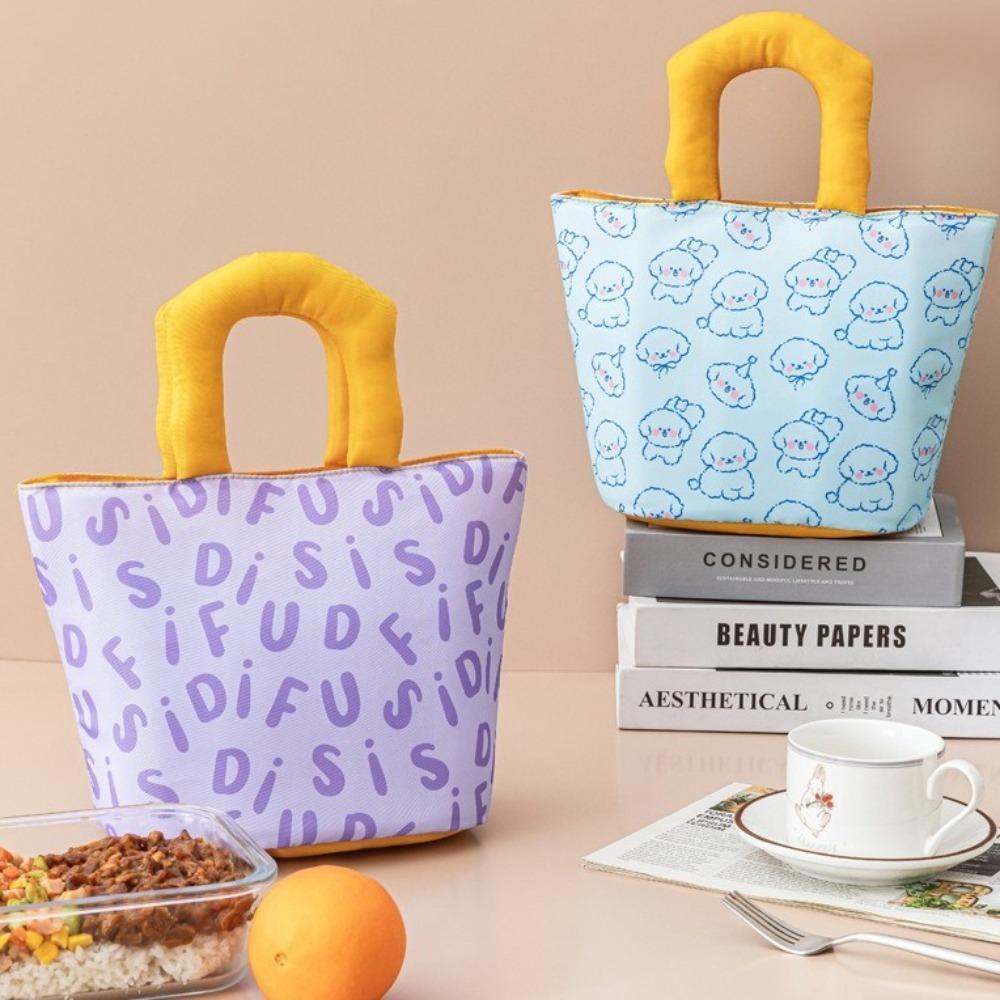 Portable Travel Food Bag Retain Freshness Picnic Bag Durable Cartoon Lunch Bag  School