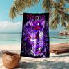 Personalized customized proof beach towel with Pokémon Gengar pattern - soft, absorbent,quick-drying,perfect swimming,camping&bathing