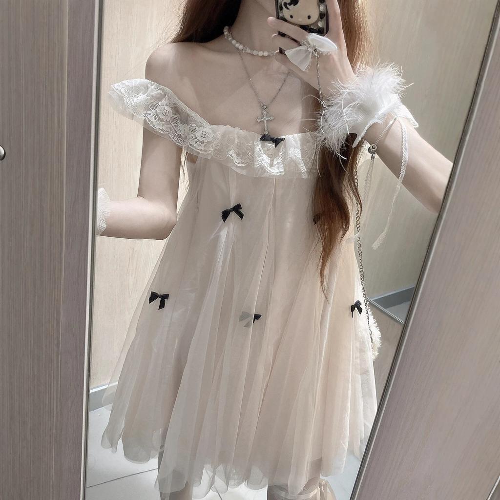 Huge good-looking fairy tulle princess doll dress small French beautiful sleeveless women's dress