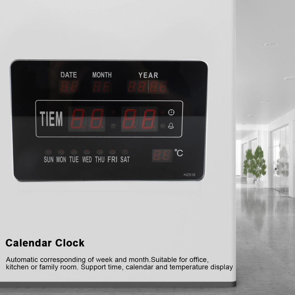 Multifunctional Electronic Digital Calendar Clock Time Temperature Display