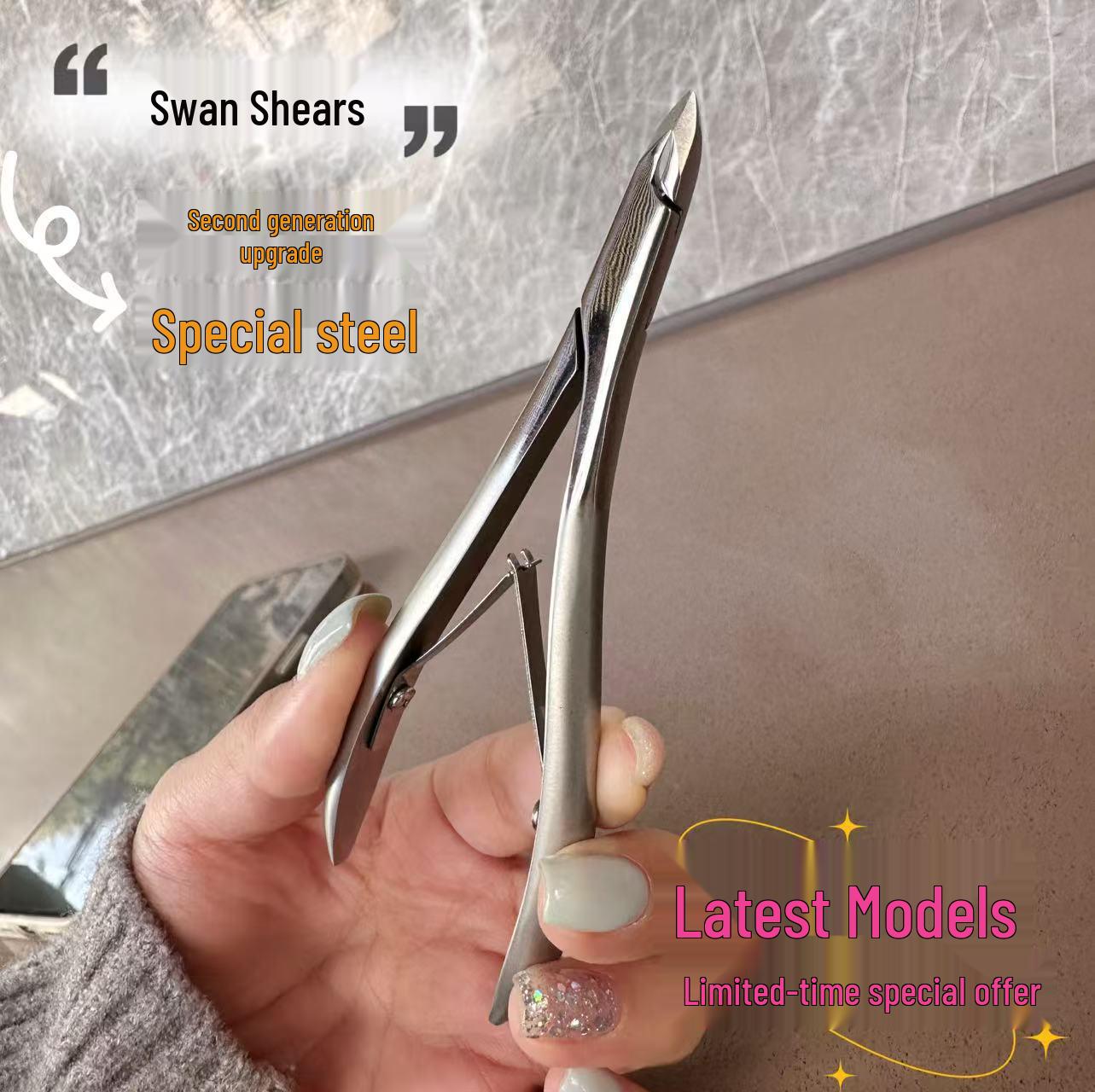 Swan Neck Cuticle Nipper: 12 Sharp 3MM Edges for Precision Nail Art