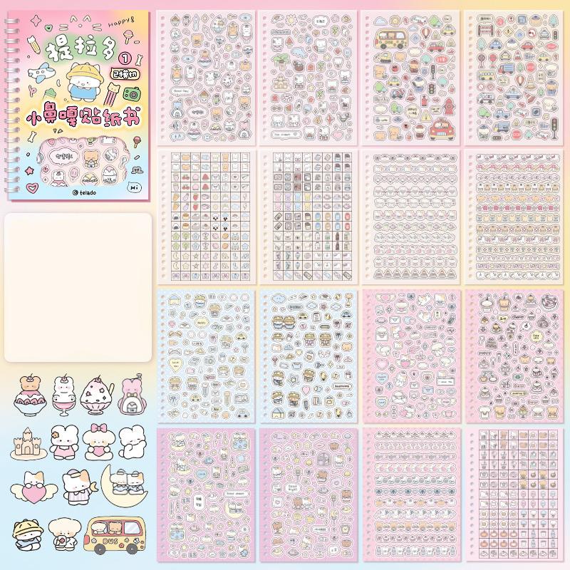 Cute Kpop Decorative Sticker Book Washi Paper Journal DIY Material Decoration Kawaii Stickers Scrapbooking Ins Stationery
