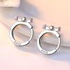 Sweet Plum Blossom Korean Snowflake Crystal Earrings - Elegant & Lovely Stud Ear Accessories