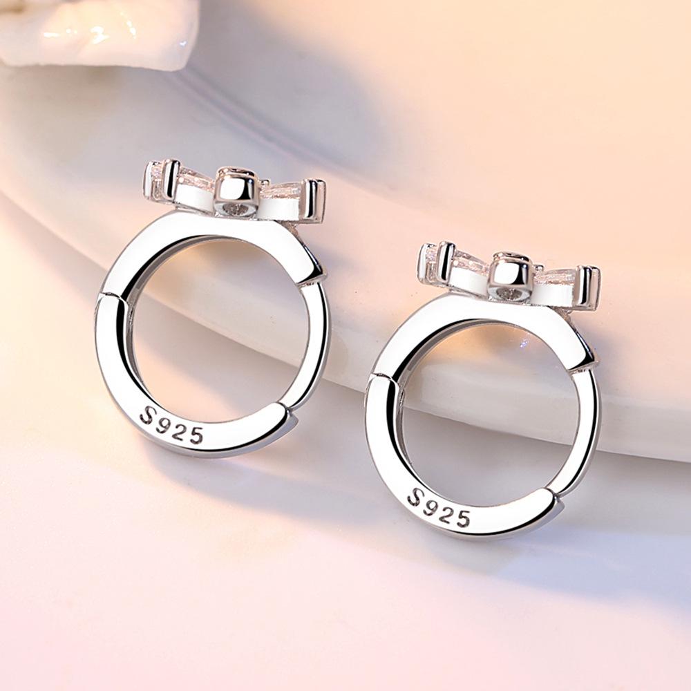 Sweet Plum Blossom Korean Snowflake Crystal Earrings - Elegant & Lovely Stud Ear Accessories