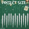 12Pcs Christmas Icicle Ornaments Hanging Acrylic Crystal Christmas Ornaments Clear Plastic Icicles Christmas Tree Decorations