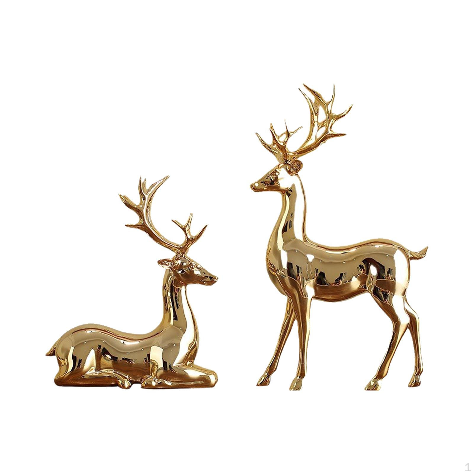 

2 фигурки лосей для показа статуэток животных в офисе Gold