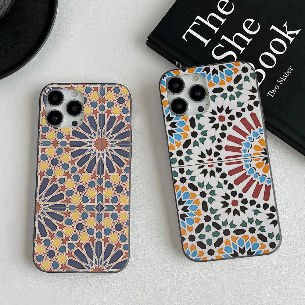 Moroccan Tile For IPhone 17 16 15 14 Plus 13 12 11 Pro Max With Shockproof Protective Phone Cover