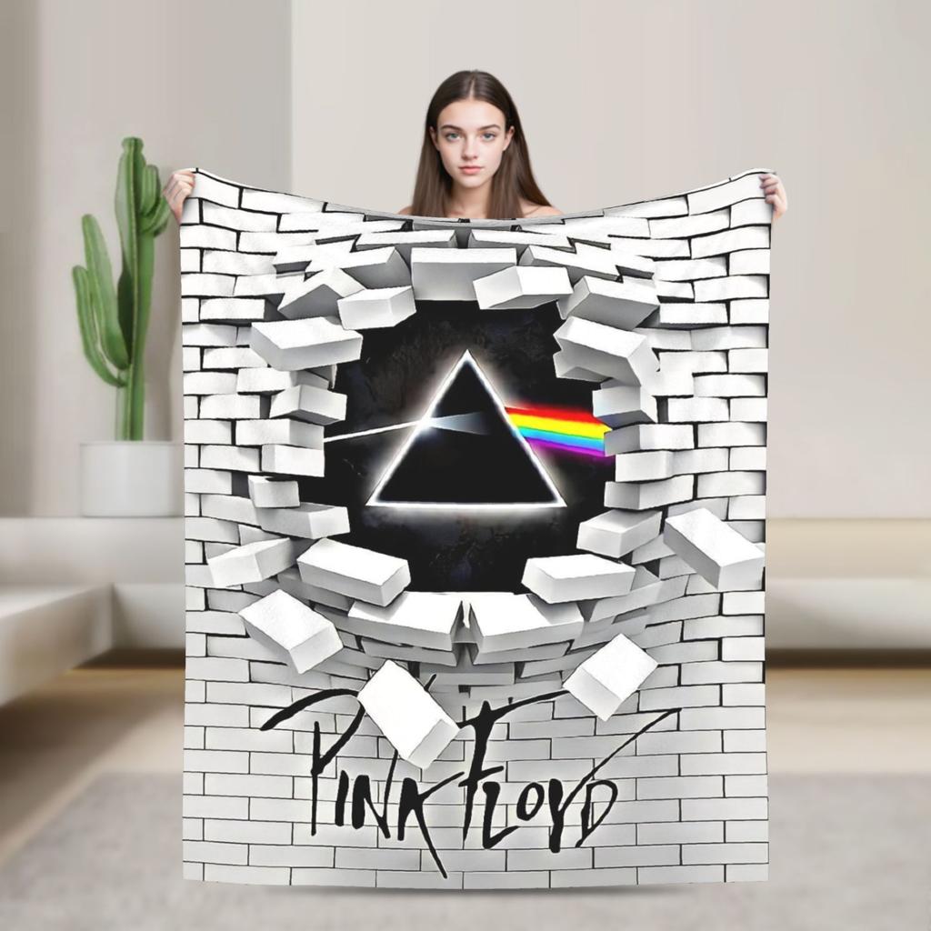 Flannel Blankets Warm Soft Throw Blanket for Couch Bed Camping Floyded Rock Me Pinks Bedspread Sofa Bed Cover