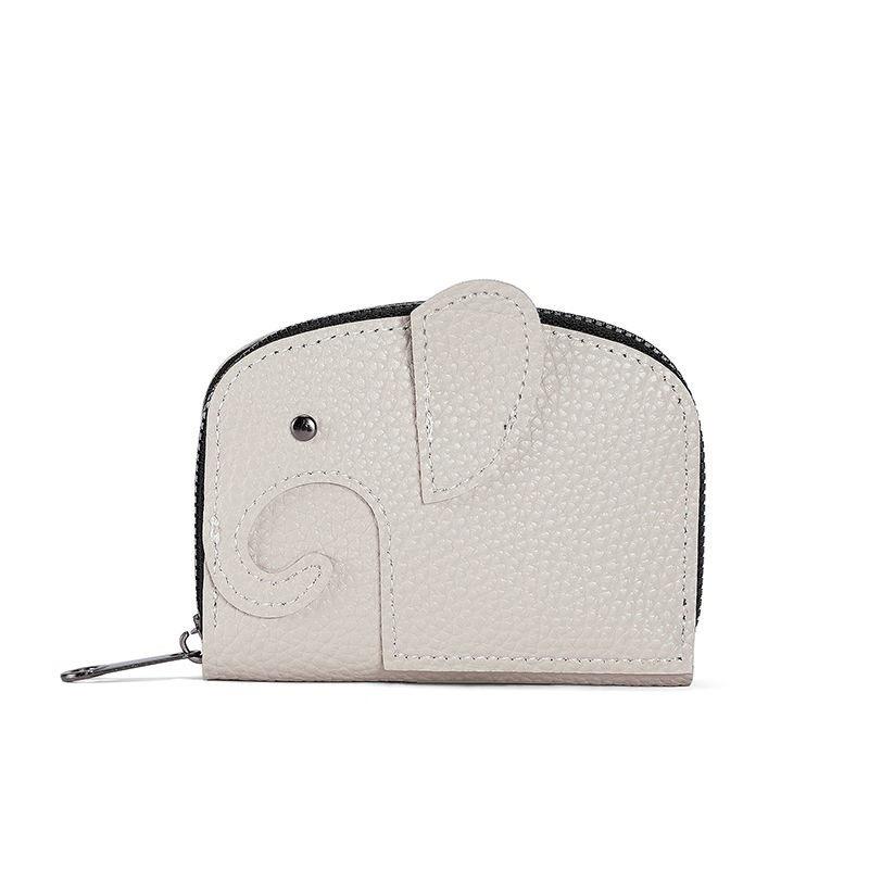 Pu Leather Elephant Money Bag Women Coin Purse With Key Ring Multifunctional Zipper Storage Bags Key Case