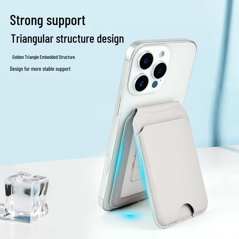 MagSafe Card Holder Case for Apple: Universal Folding Wallet with Magnetic Stand
