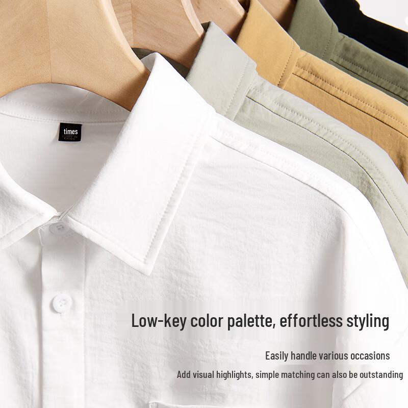 JEANSWEST LIFE Men's Ice Silk Casual Short Sleeve Shirt