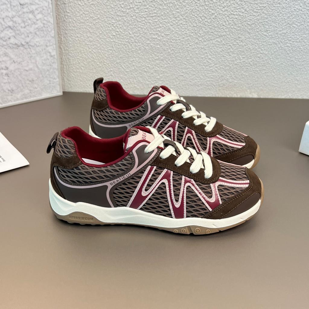 Mesh atmungsaktive Freizeitsportschuhe Damen 2025 Sommer neue Outdoor-Wanderschuhe weiche Sohle leicht Forrest Gump Trainingsschuhe