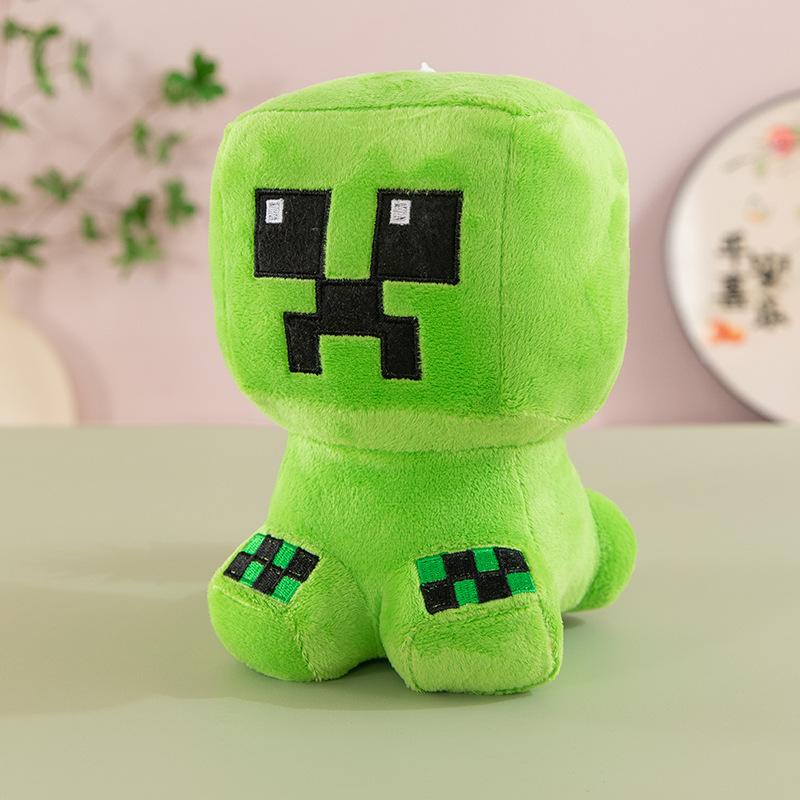 25cm Green Creeper Plush Toy Soft Stuffed Animal Doll Kids Boys Birthday Christmas Gift Claw Machine Prize