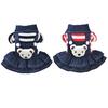 Denim Dog Dress Striped Dog Bib Winter Autumn Cowboy Clothes for Pet Dog