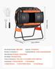 Compost Tumbler, 200L Dual Chamber Outdoor Tumbling Composter with 2 Sliding Doors and Aeration System, Large Easy-Turn Fast Rotating Composting Bin