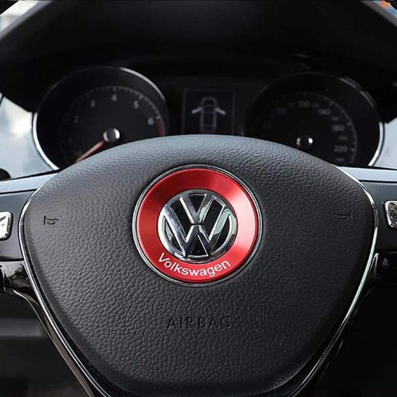 Für VOLKSWAGEN VW Auto Lenkrad Auto Emblem Aufkleber Zubehör Für Volkswagen VW R-line GTI R Polo Golf Touareg Passat Mag