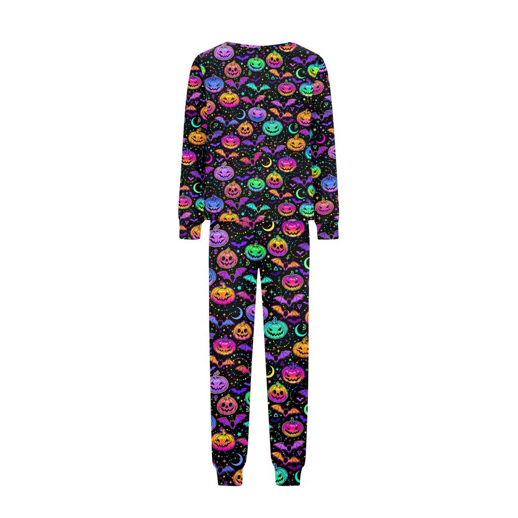 Family Matching Print Sets Pajamas Loungewear Outfits Family Matching Long Sleeve Tops+Pants Set