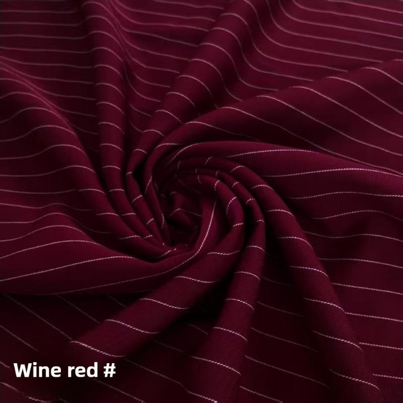 Klassischer Streifenanzugstoff Knitterfest pro Meter für Hosen Röcke Uniformen DIY Nähstoff Hängend Elastizität Weiß Rot