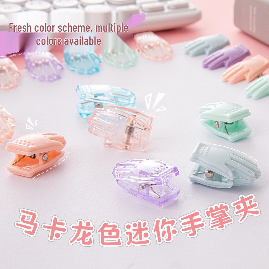 Colorful Cartoon Macaron Ticket Holder - Cute, Portable, Labor-Saving Palm Clip for Office & Study