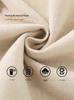 Breathable Cotton-Linen Straight-Leg Casual Pants with Elastic Waist & Pockets