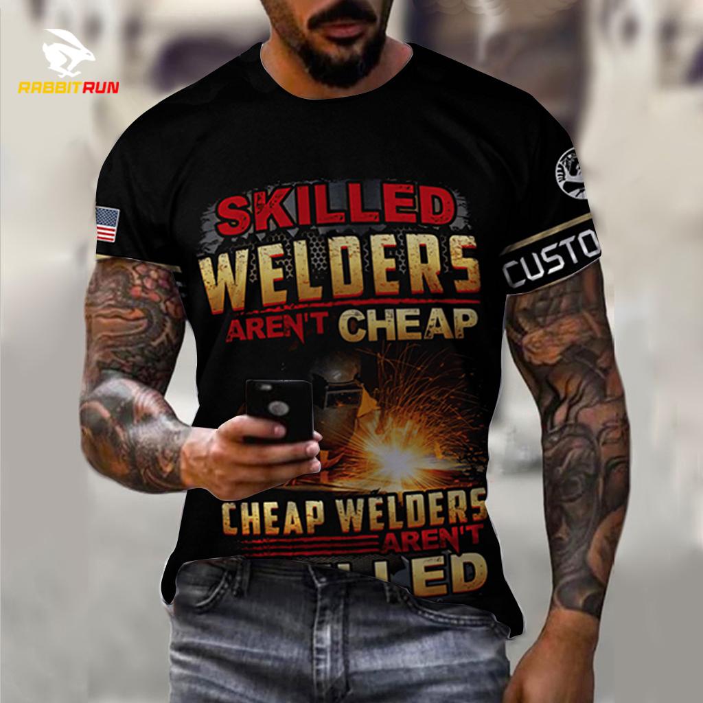 Tricou grafic Tricou pentru bărbați cu sudor pentru bărbați Îmbrăcăminte Cămașă grafică supradimensionată Imprimat 3D cu mânecă scurtă Topuri casual de vară