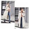 BITCED Winter Women's Cotton Coat - Extended Length with Large Fur Collar Thickened Long-Length Women's Down-Filled Cotton Jacket