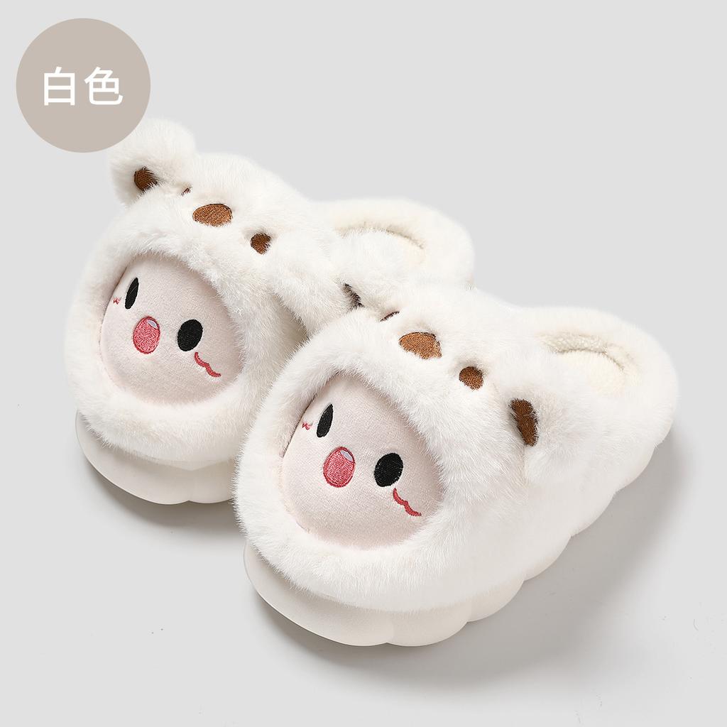 Cute Cotton Slippers Winter Indoor Home 2025 New Outer Wear Thick Bottom Plush Warm Cotton Mop Winter