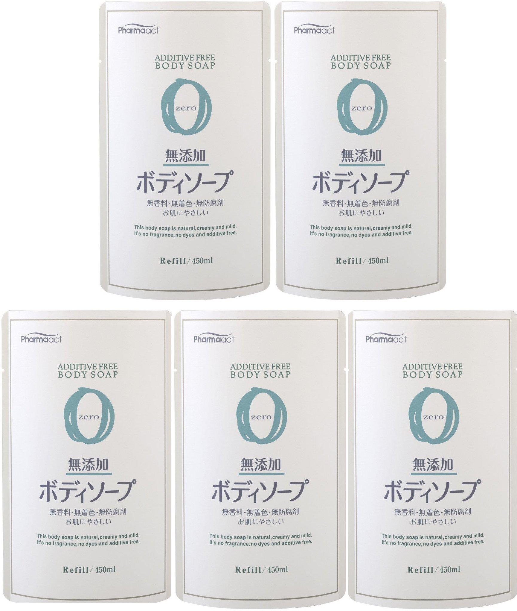 PharmaAct Additive-Free Body Soap Refill 450ml x 5