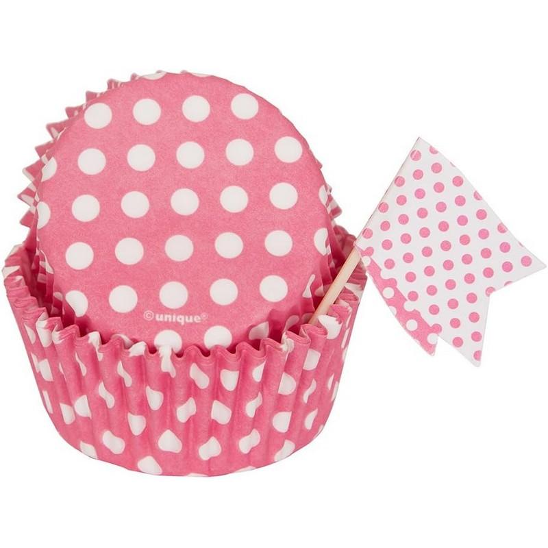 Unique Party Dotted Muffin and Cupcake Cases (Pack of 24)