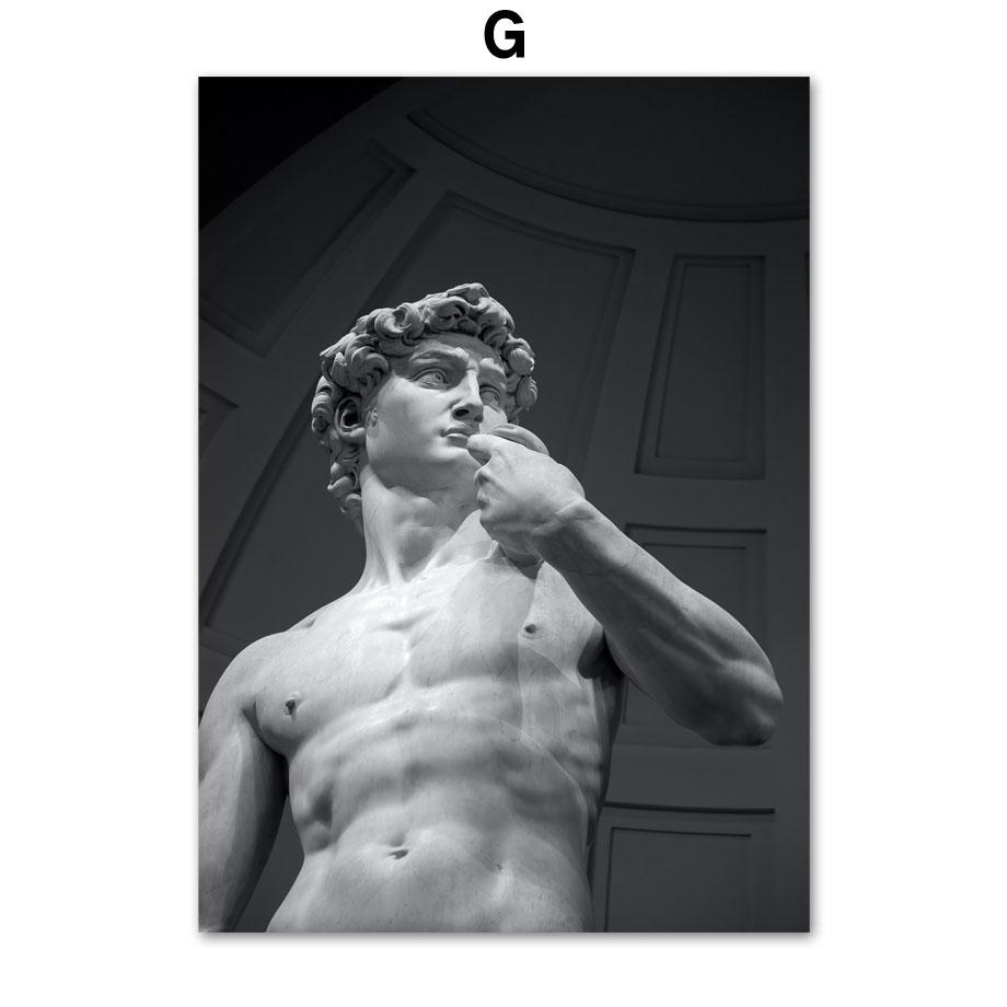 

Скульптуры древнегреческих богов, статуя Давида, настенная живопись на холсте, плакаты на скандинавскую тему и принты, настенная картина для декора гостиной 40X60cm No Framed