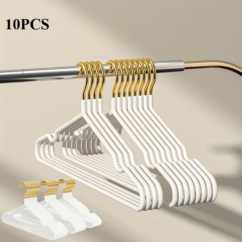 Gold Hook Impregnated Plastic Clothes Hanger Anti Slip,household Seamless Dormitory Clothes Hanger,stainless Steel Anti Slip
