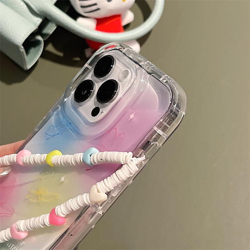 Mobile Phone Cases for iPhone 11 13 XR 15 Pro Max 12 14 Pro Max Case iPhone 16 7 Plus 8 Plus XS Max 6 15 Plus Laser Wave Pattern Anti-drop Waterproof