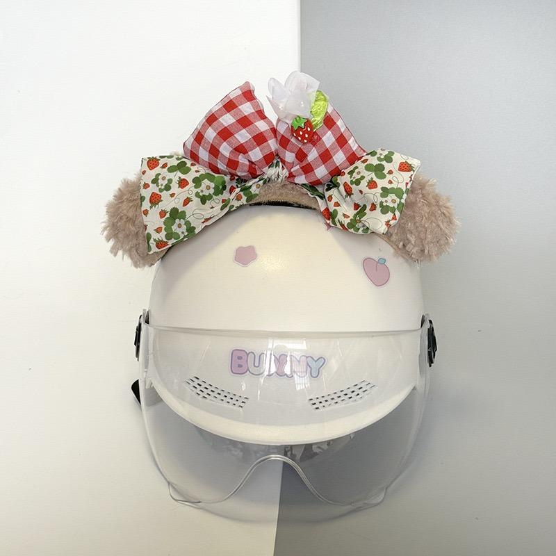 Winter Ski Helmet Decoration With Bunny Ears For Snowboarding Electric Bike Motorcycle Equestrian Headgear Unique Helmet Accessory