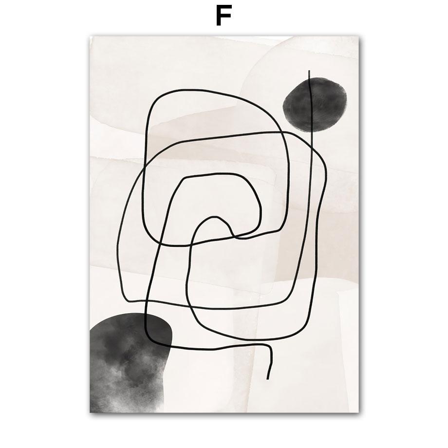 Wall Art Canvas Painting Black White Line Face Watercolor Living Room Decoration Posters And Prints Home Salon Wall Pictures