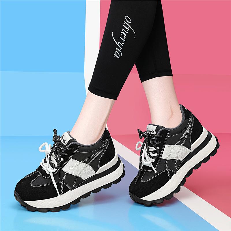 Fashion inner heightening thick-soled German training shoes women's shoes autumn and winter new sports and leisure dad shoes soft-soled Forrest Gump 
