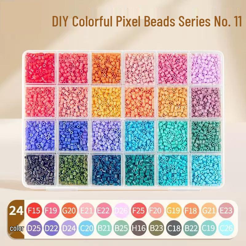 264-Color Fusion Perler Beads DIY Set: Complete Spectrum Educational Puzzle Toy, Individually Packaged