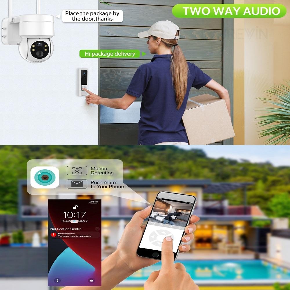 Outdoor Solarbetriebene Netzwerkkamera, HD Nachtsicht CCTV Überwachungskamera, Intelligenter Drahtloser WIFI Videoaufzeichner