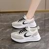 New Platform Shoes For Women Mesh Sneaker Retro Running Women Shoes Trend Casual Microfiber Fabric Breathable Tennis Shoes