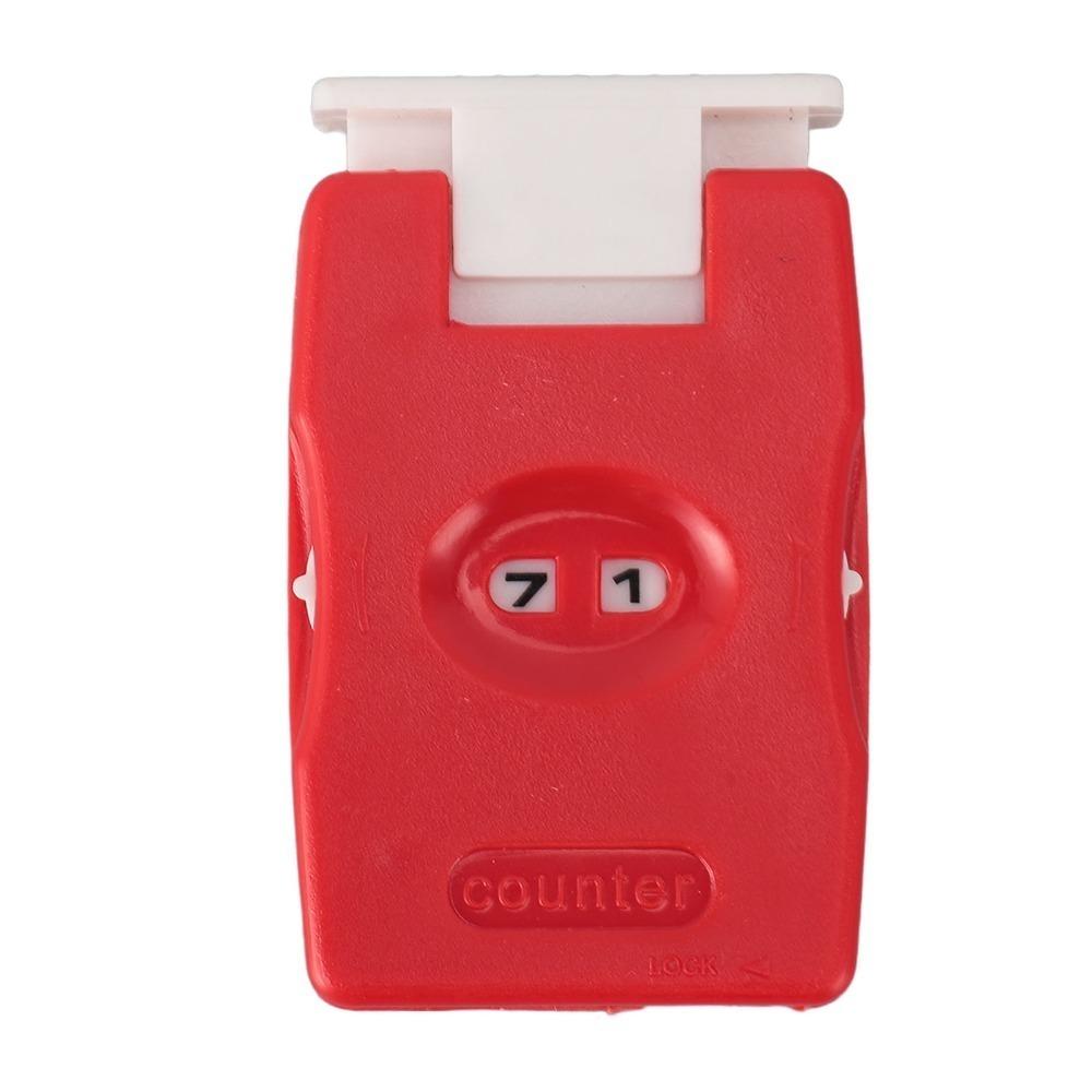 2Pcs Slide Type Knitting Stitch Counter Plastic Manual Counting Tool  For DIY Craft