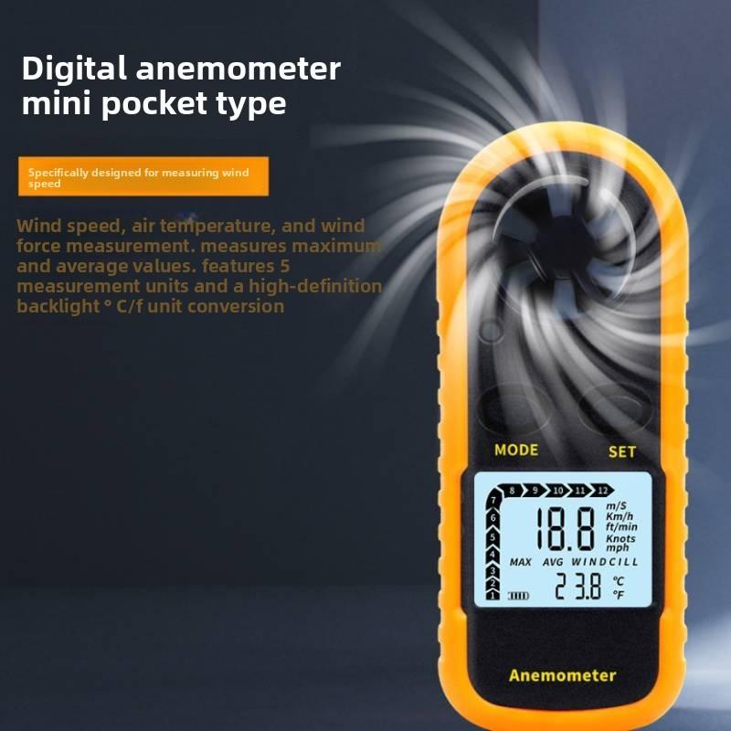 Digital Anemometer Wind Speed Meter With Backlit Display For Weather Monitoring