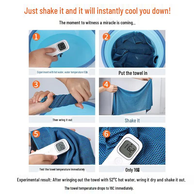 Cooling Quick-Dry Sports Towel - Sweat-Absorbent Ice-Cold Towel for Running, Gym, and Men & Women, Free Shipping