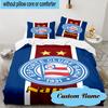 3PCS Custom Name Bahia FC Crest Design Bedding Set, Including 1pc Duvet Cover And 2pcs Pillowcases, Suitable for dorms and bedrooms Gift