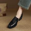 Fashion 2025 New Spring Genuine Leather Women Shoes Round Toe Women Pumps Brogue Designs Shoes for Women High Heel Loafers Ladies Shoes