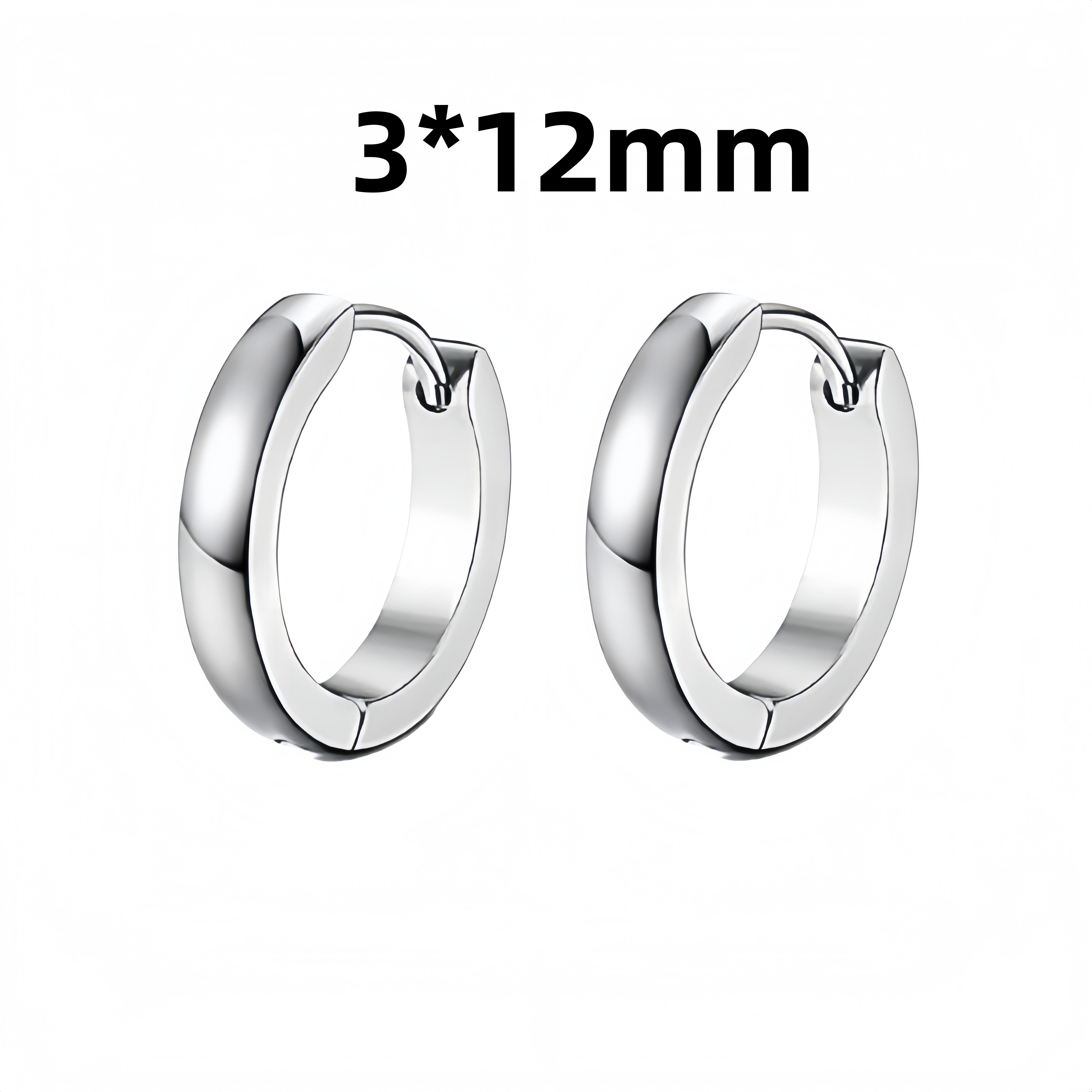 

Punk Round Stainless Steel Men s Hoop Earrings Gold Color Piercing Trend Minimalist Jewelry for Women Fashion Y2K Accessories