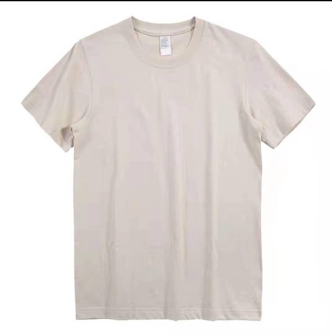 

270г Важка Хакі Футболка з коротким рукавом унісекс, Непрозора Чесана бавовна M