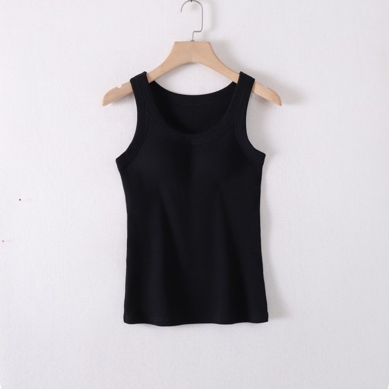 

Новинка Женский жилет-майка из чистого хлопка с кружевной грудной накладкой, на тонких бретелях, облегающий, без рукавов, сексуальное нижнее белье, без косточек, со встроенной нитью, можно носить как верхнюю одежду Black M code is recommended to be around