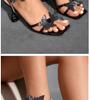 European Style Plus Size Open-Toe Bow High Heel Sandals