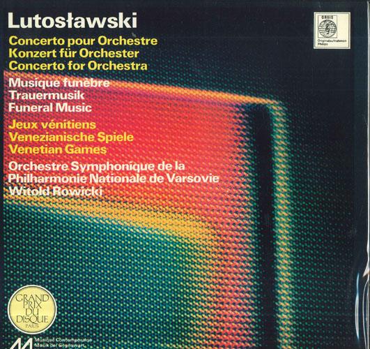 

LP Record WITOLD ROWICKI ORCHESTRE SYMPHONIQ Lutoslawski Concerto Pour Orchestre 63212 ORBIS 1974 Germany Classical Used