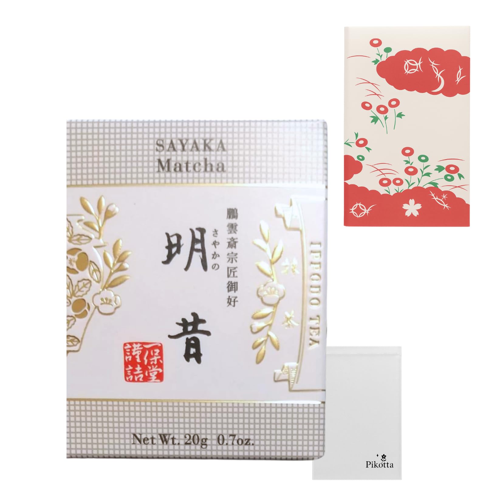 

Pikotta Ippodo Tea Matcha no 20g Box Kaishi Sheet of [Set] Ming-era (Sayaka Mukashi) & (One Paper)