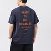 230g Back Contrast Color Classic Style Camping Mountain Printed T-shirt Round Neck T-shirt Short Sleeves